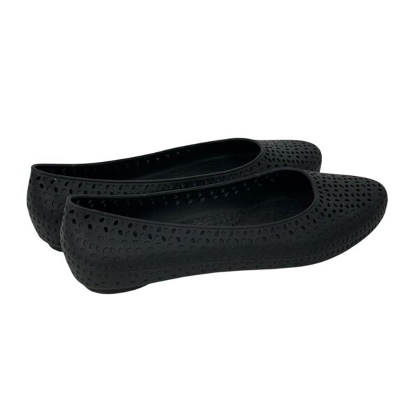 Okabashi Womens Perforated Black Slip-On Ballet Flats SZ US 9 EU 39 Waterprooft - Picture 3 of 12